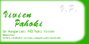 vivien pahoki business card